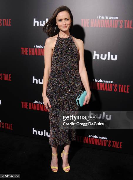Alexis Bledel arrives at the premiere of Hulu's "The Handmaid's Tale" at ArcLight Cinemas Cinerama Dome on April 25, 2017 in Hollywood, California.