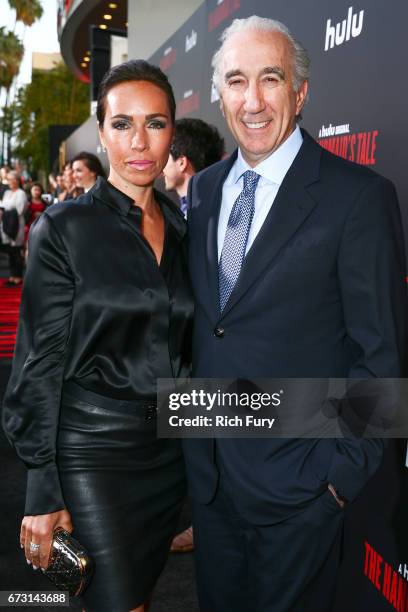 Of MGM Gary Barber and Nadine Barber attend the premiere of Hulu's "The Handmaid's Tale" at ArcLight Cinemas Cinerama Dome on April 25, 2017 in...