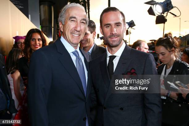 Of MGM Gary Barber and actor Joseph Fiennes attend the premiere of Hulu's "The Handmaid's Tale" at ArcLight Cinemas Cinerama Dome on April 25, 2017...