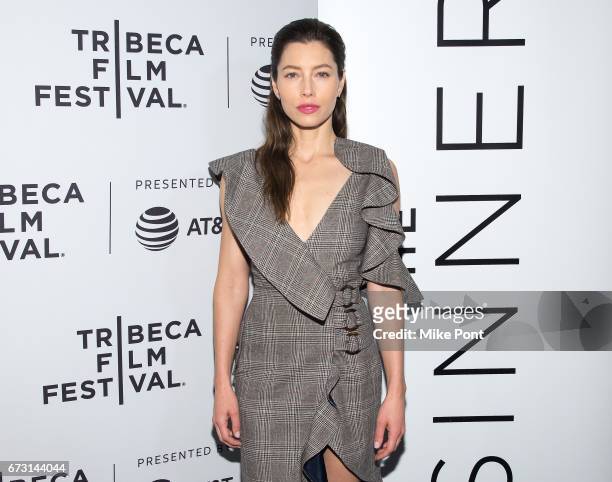 Executive producer and actress Jessica Biel attends 'The Sinner' Premiere during the 2017 Tribeca Film Festival at SVA Theatre on April 25, 2017 in...