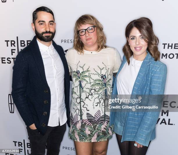 Producers Sev Ohanian, Mel Eslyn and Natalie Qasabian attend 'Take Me' Premiere during the 2017 Tribeca Film Festival at SVA Theatre on April 25,...