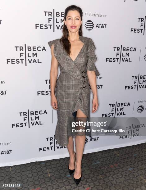 Actress Jessica Biel attends "The Sinner" premiere during 2017 Tribeca Film Festival at SVA Theatre on April 25, 2017 in New York City.