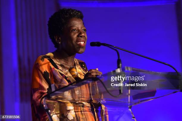 Thelma Golden attends Skowhegan Awards Dinner 2017 at The Plaza Hotel on April 25, 2017 in New York City.