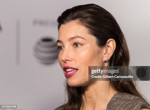 Actress Jessica Biel attends "The Sinner" premiere during 2017 Tribeca Film Festival at SVA Theatre on April 25, 2017 in New York City.