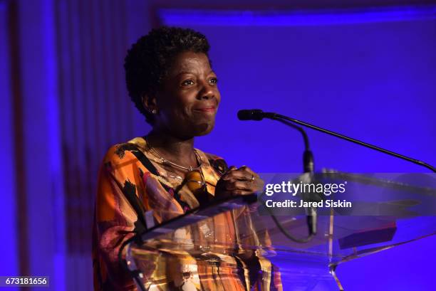 Thelma Golden attends Skowhegan Awards Dinner 2017 at The Plaza Hotel on April 25, 2017 in New York City.