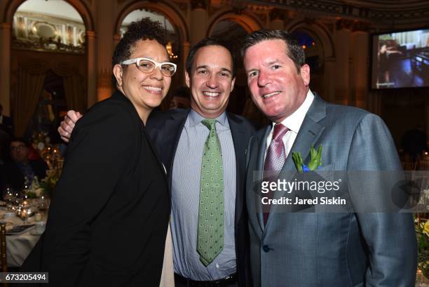 Sandra Jackson, Jason Herrick and Robert Looker attend Skowhegan Awards Dinner 2017 at The Plaza Hotel on April 25, 2017 in New York City.