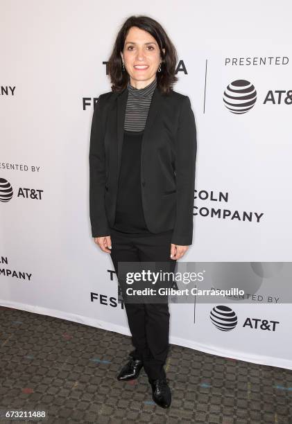 Filmmaker Carla Garapedian attends 'Intent to Destroy' Premiere during the 2017 Tribeca Film Festival at SVA Theater on April 25, 2017 in New York...
