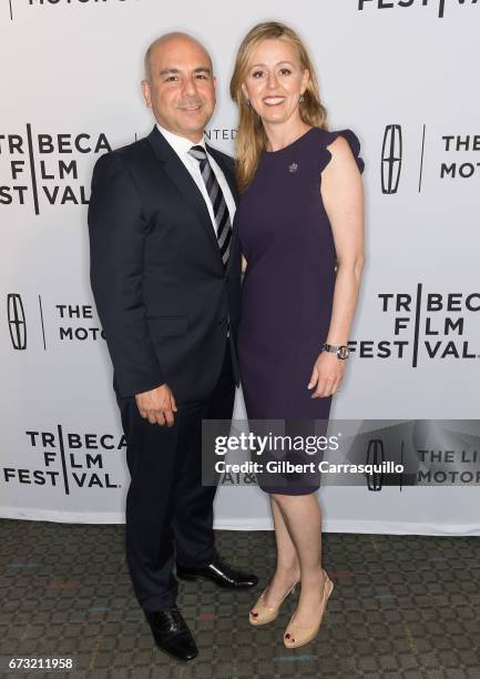 Producer Eric Esrailian and guest attend 'Intent to Destroy' Premiere during the 2017 Tribeca Film Festival at SVA Theater on April 25, 2017 in New...