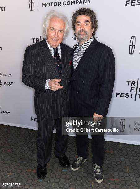 Art dealer Tony Shafrazi and director Joe Berlinger attends 'Intent to Destroy' Premiere during the 2017 Tribeca Film Festival at SVA Theater on...