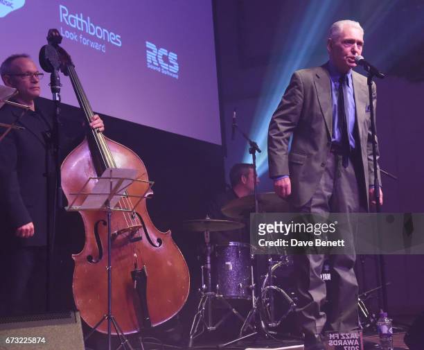 Georgie Fame performs at the Jazz FM Awards 2017 at Shoreditch Town Hall on April 25, 2017 in London, England.