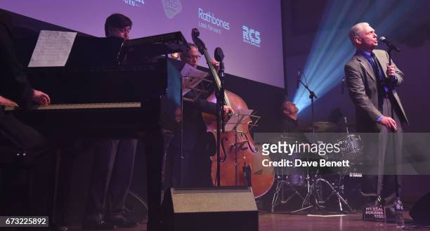 Georgie Fame performs at the Jazz FM Awards 2017 at Shoreditch Town Hall on April 25, 2017 in London, England.