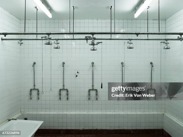 interior of sports stadium locker room - locker room stock pictures, royalty-free photos & images