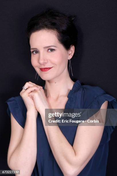 Actress Chloe Lambert poses during a portrait session in Paris, France on .