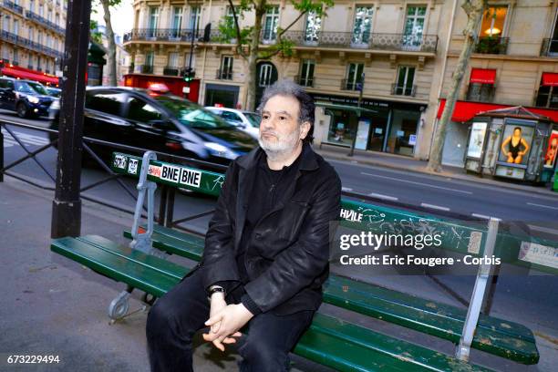 Actor Raphael Mezrahi poses during a portrait session in Paris, France on .