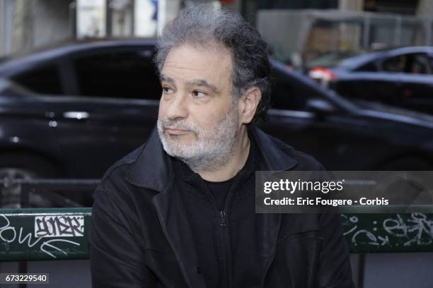 Actor Raphael Mezrahi poses during a portrait session in Paris, France on .