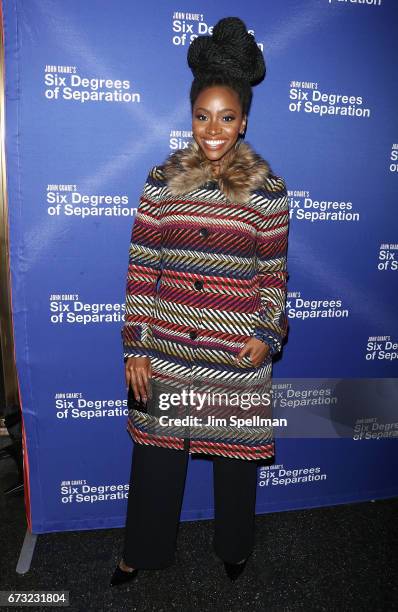 Actress Teyonah Parris attends the "Six Degrees of Separation" Broadway opening night at the Barrymore Theatre on April 25, 2017 in New York City.