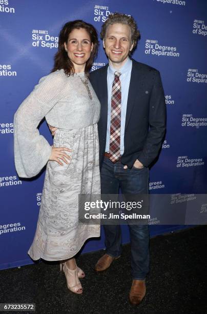 Stephanie J. Block and Sebastian Arcelus attend the "Six Degrees of Separation" Broadway opening night at the Barrymore Theatre on April 25, 2017 in...