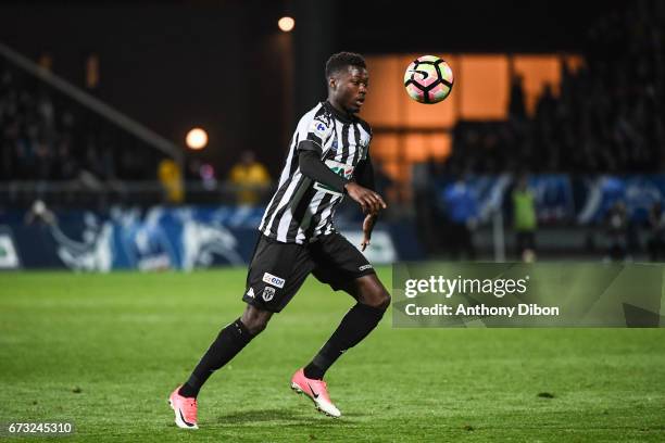 Nicolas Pepe of Angers during the Semi final of the French Cup match between Angers and Guingamp at Stade Jean Bouin on April 25, 2017 in Angers,...