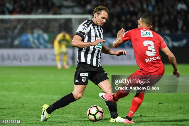 Kevin Berigaud of Angers during the Semi final of the French Cup match between Angers and Guingamp at Stade Jean Bouin on April 25, 2017 in Angers,...