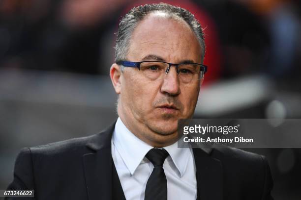 Said Chabane president of Angers during the Semi final of the French Cup match between Angers and Guingamp at Stade Jean Bouin on April 25, 2017 in...