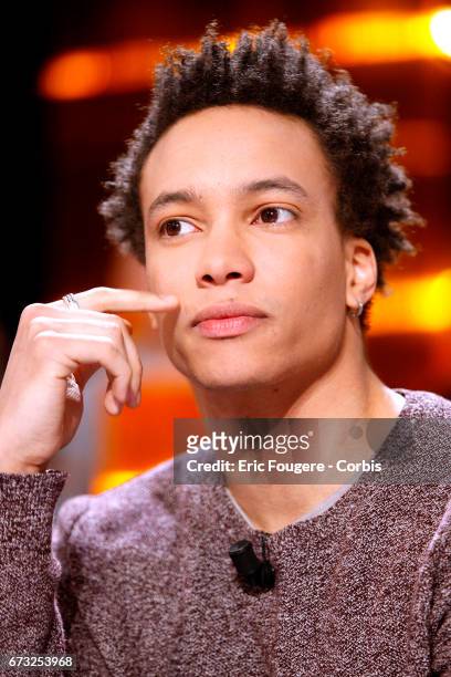 Actor Corentin Fila poses during a portrait session in Paris, France on .