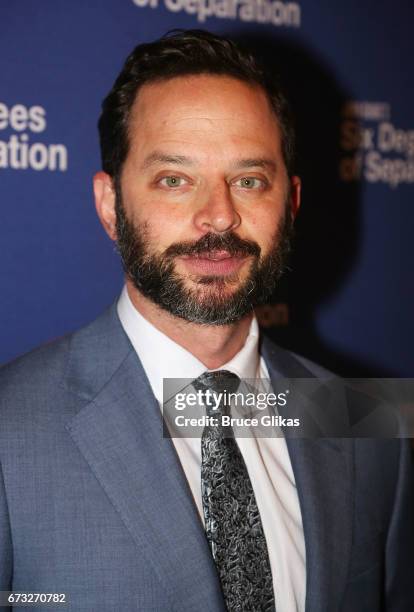 Nick Kroll poses at the opening night for "Six Degrees of Separation" on Broadway at The Barrymore Theatre on April 25, 2017 in New York City.