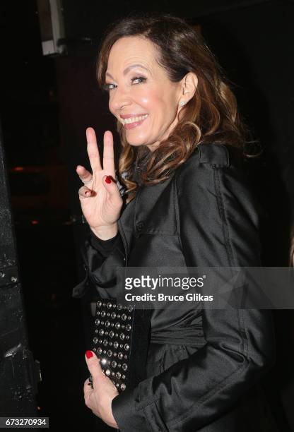Allison Janney poses at the after party for "Six Degrees of Separation" on Broadway at Brasserie 8 1/2 on April 25, 2017 in New York City.