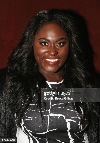 Danielle Brooks poses at the after party for "Six Degrees of Separation" on Broadway at Brasserie 8 1/2 on April 25, 2017 in New York City.