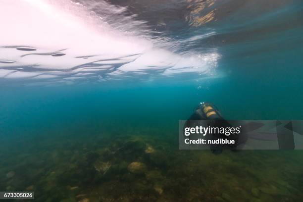 cold water diving - baikal fotografías e imágenes de stock