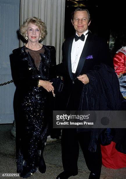 Michael York and wife Patricia McCallum attend the 1992 Metropolitan Museum of Art's Costume Institute Gala circa 1992 in New York City.
