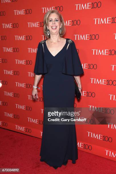 Managing Editor for Time magazine, Nancy Gibbs attends the Time 100 Gala at Frederick P. Rose Hall, Jazz at Lincoln Center on April 25, 2017 in New...