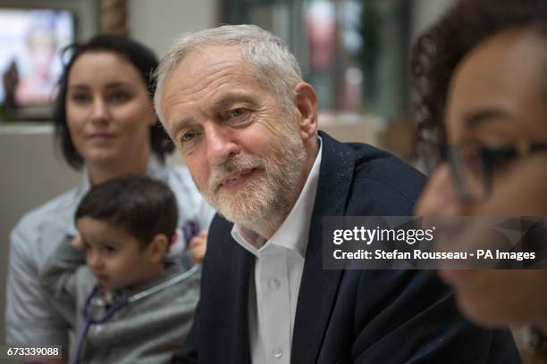 Labour leader Jeremy Corbyn meets NHS nurses, student nurses and midwives to discuss Labour&acirc;s three point election guarantee for NHS staff at...