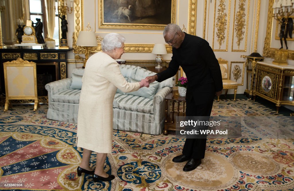 Queen Elizabeth II Meets His Excellency David Granger