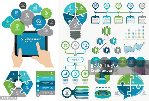 infographic elements - workflow chart stock illustrations