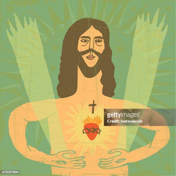jesus - heiligenschein stock-grafiken, -clipart, -cartoons und -symbole