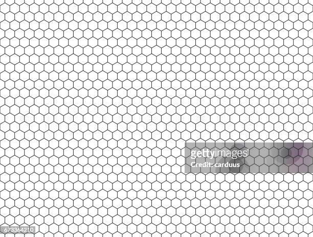 seamless contour  hexagon background - grid pattern stock illustrations