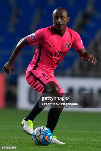 Hugo Leonardo Serejo of Kashima Antlers in action during the AFC Champions League Group E match between Ulsan Hyundai FC v Kashima Antlers at the...