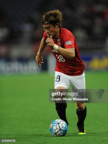 Daisuke Kikuchi of Urawa Red Diamonds in action during the AFC Champions League Group F match between Urawa Red Diamonds and Western Sydney at...