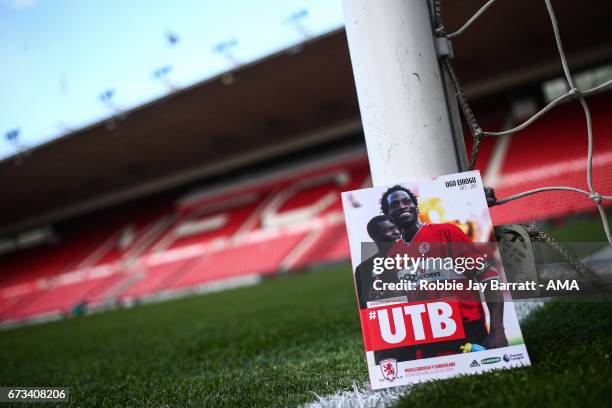 Tonights match day programme features the late Ugo Ehiogu during the Premier League match between Middlesbrough and Sunderland at Riverside Stadium...