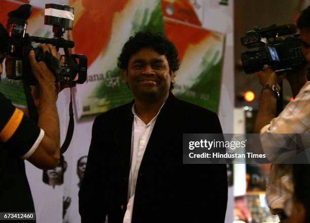 Rahman at the DVD launch of Jan Gana Man at Landmark Bookstore at Infinity Mall in Mumbai on Friday.