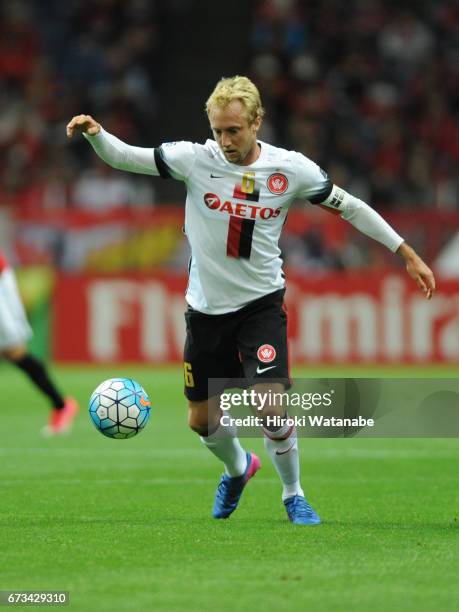 Mitch Nichols of Western Sydney in action during the AFC Champions League Group F match between Urawa Red Diamonds and Western Sydney at Saitama...