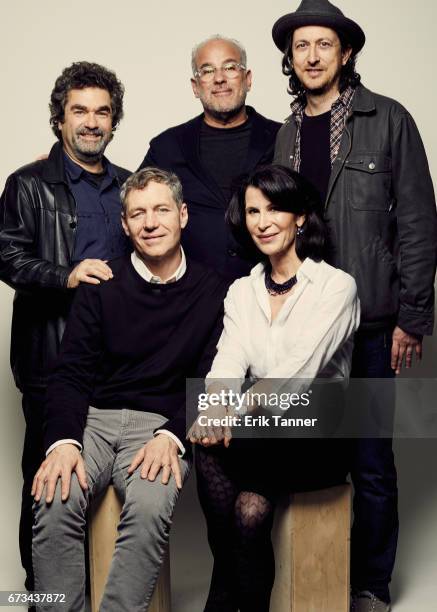 Joe Berlinger, Jon Kamen, Michael Bonfiglio, Sidney Beaumont and Katherine Oliver from 'From the Ashes' pose at the 2017 Tribeca Film Festival...