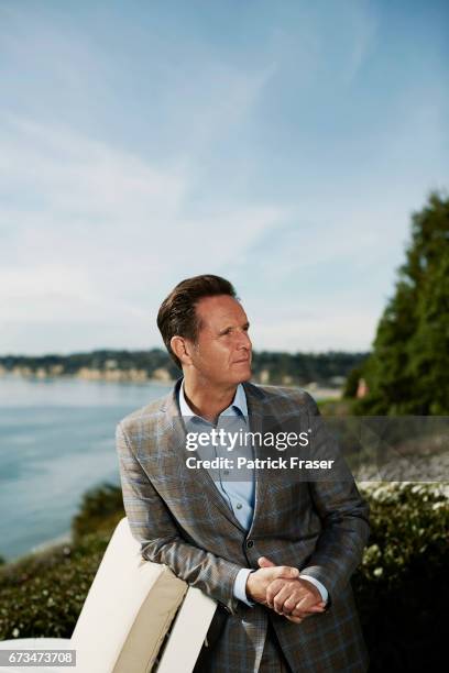 Mark Burnett is photographed for Los Angeles Magazine on December 16, 2013 in Los Angeles, California.