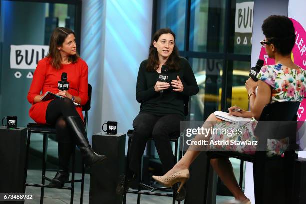 Dr. Tiernan Sittenfeld and Caroline Weinberg talk with Dr. Knatokie Ford during the Smart Girls Panel at Build Studio on April 26, 2017 in New York...