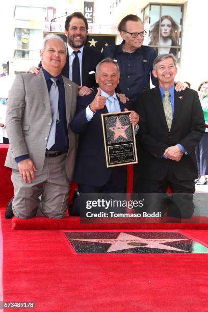 Brett Ratner, Wolfgang Puck, Larry King and Leron Gubler attend a Ceremony Honoring Wolfgang Puck With Star On The Hollywood Walk Of Fame on April...