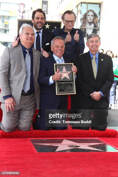 Brett Ratner, Wolfgang Puck, Larry King and Leron Gubler attend a Ceremony Honoring Wolfgang Puck With Star On The Hollywood Walk Of Fame on April...