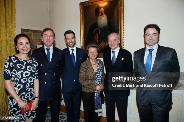 Princess Serguei Obolensky, Prince Charles-Henri de Lobkowicz, Christos Markogiannakis, Princess Suzanne Mourousy, Prince Constantin Mourousy and...