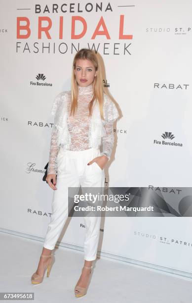 Jessica Goicoechea attends the Studio St. Patrick show during Barcelona Bridal Fashion Week 2017 on April 26, 2017 in Barcelona, Spain.