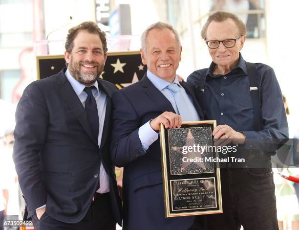 Brett Ratner, Wolfgang Puck and Larry King attend the ceremony honoring Wolfgang Puck with a Star on The Hollywood Walk of Fame held on April 26,...