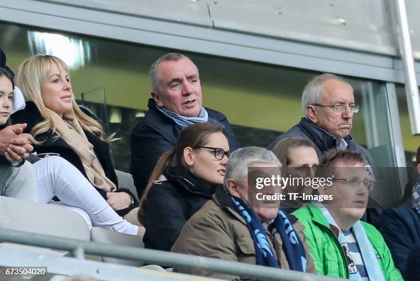 Geschaeftsfuehrer Ian Ayre of 1860 Munich looks on during the Second Bundesliga match between TSV 1860 Muenchen and SV Sandhausen at Allianz Arena on...